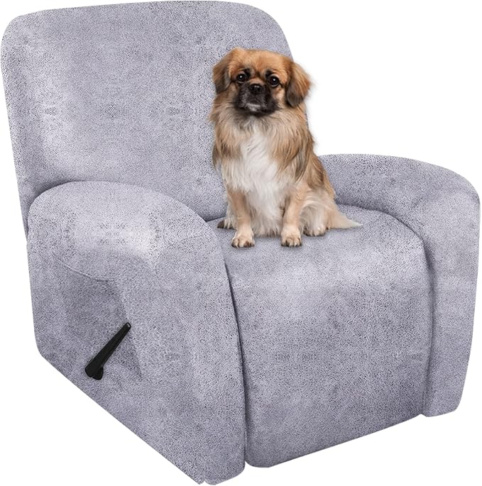 ANARACHON Recliner Chair Covers Leather Like, 4 Pieces Recliner Cover by ANARACHON