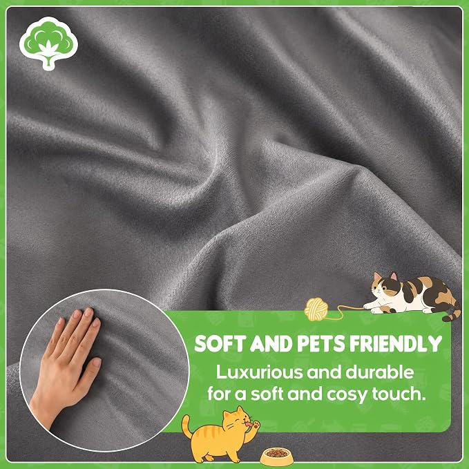 Loiion Velvet Sofa Cover, Ultra Soft Waterproof Non-Slip Couch Cover - Image 8