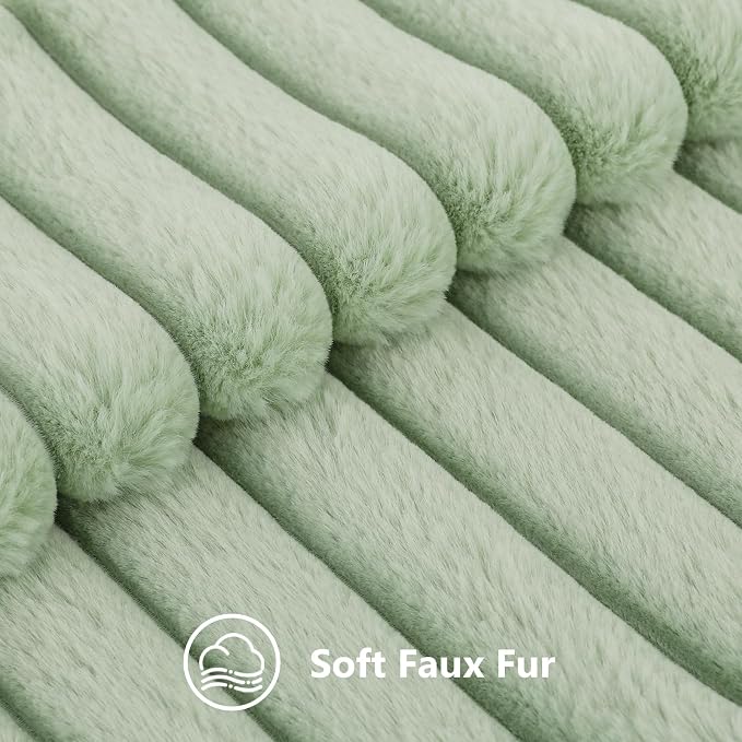 decorUhome Summer Cozy Faux Fur Throw Pillow Covers 26x26 Set of 2 Decorative - Image 2