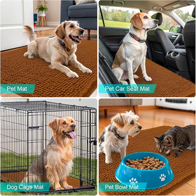 OLANLY Dog Door Mat for Muddy Paws 32x20, Absorbs Moisture and Dirt, Absorbent - Image 7
