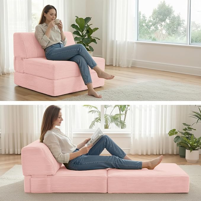 Kasunpul Folding Sofa Bed with Pillow, Memory Foam Fold Out Chair Bed, - Image 4