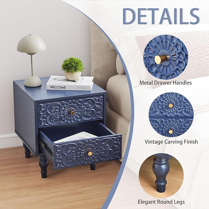 Nightstand, Farmhouse Bedside Table - Image 8