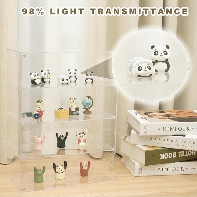 4 Shelf Clear Acrylic Display Case - Image 4