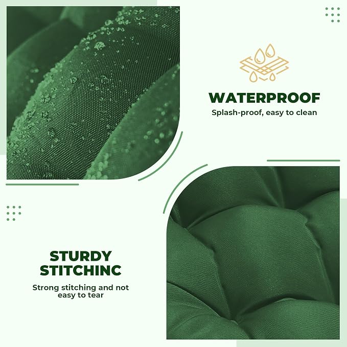 Wicker Chair Cushions of 5 Pieces, Waterproof Outdoor Loveseat Cushion - Image 3