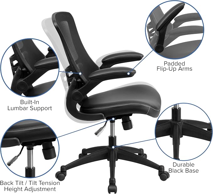 Flash Furniture Kelista Mid-Back Swivel Office Chair - Image 12