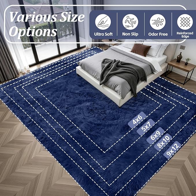6x9 Area Rugs for Living Room Bedroom: Ultra Soft Fluffy Shag Rug Upgrade - Image 9
