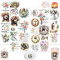 4 Sheets Rub on Transfers for Crafts, Bible Quotes Furniture Transfers for Wood by Dorsbaby