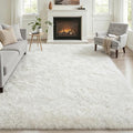 Fluffy 4x6 Area Rugs for Living Room Bedroom: Ultra Soft Shag Rug Non-Slip by Luxturiy
