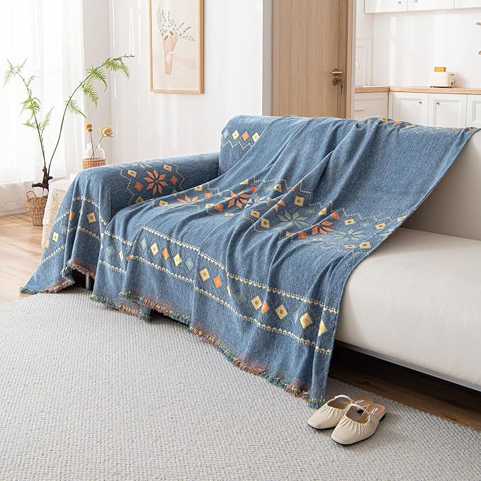 DREAMINGO Couch Cover Chenille Boho Sofa Covers - Image 2