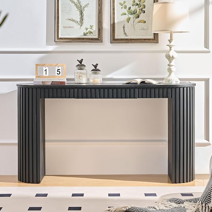 59.05'' Curved Console Table by LynHomeFurnitureMall