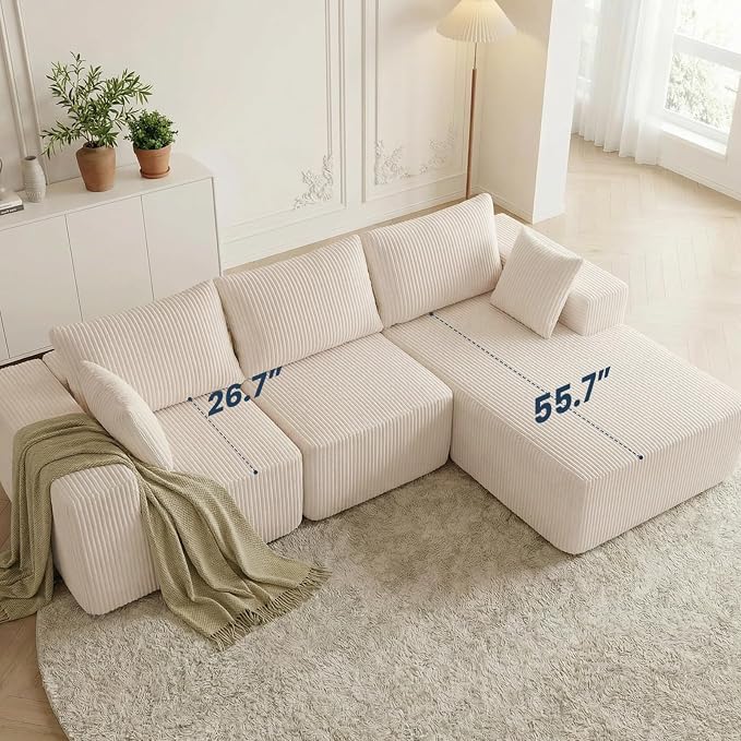 DUMOS 108” Modular Sectional Sofa, Cloud Sectional Couch - Image 7