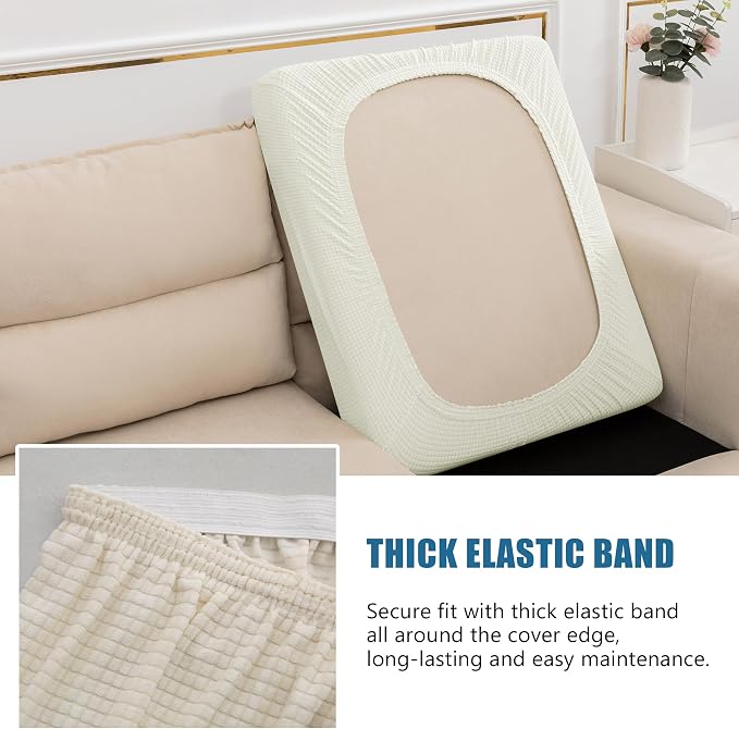 Water Repellent Couch Cushion Covers Single Seat Cushion Cover, Stretch - Image 6