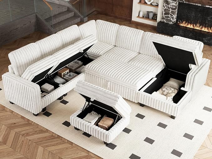 Belffin Modular Sectional Storage Chaise Module - Image 4