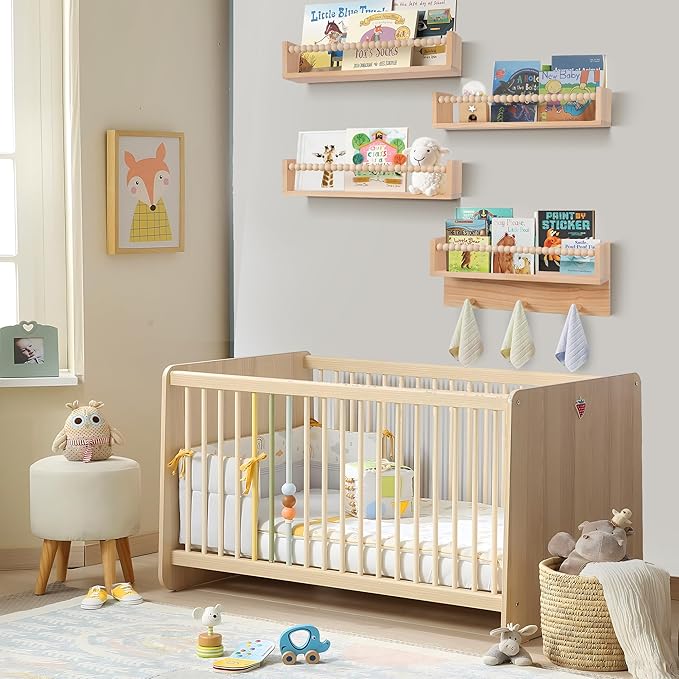 BOMID Wall Bookshelves, Nursery Shelves, Floating Book Shelves - Image 2
