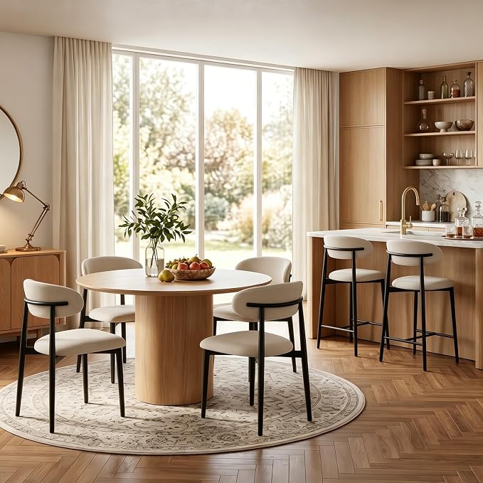 UVV Dining Chairs Set of 6, Metal Kitchen Chairs - Image 5
