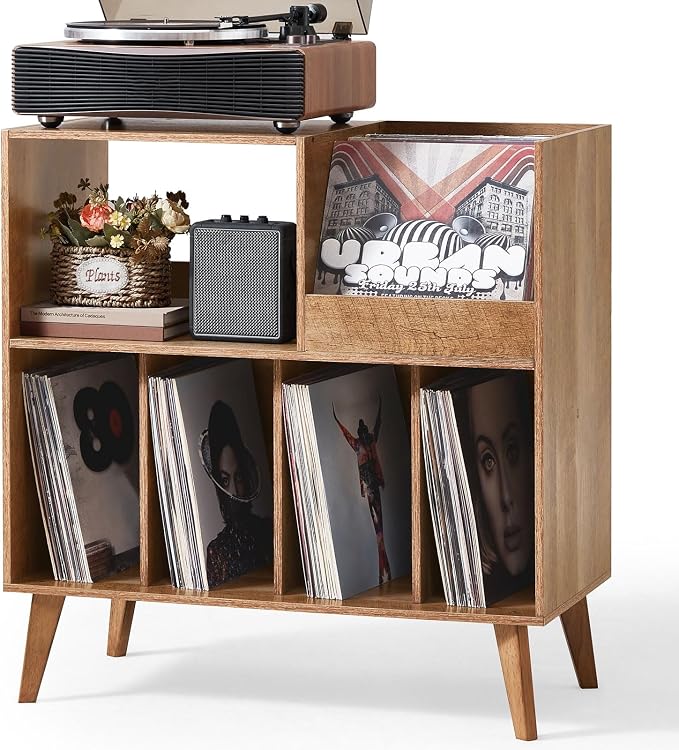 LELELINKY Large Record Player Stand, Turntable Stand - Image 5