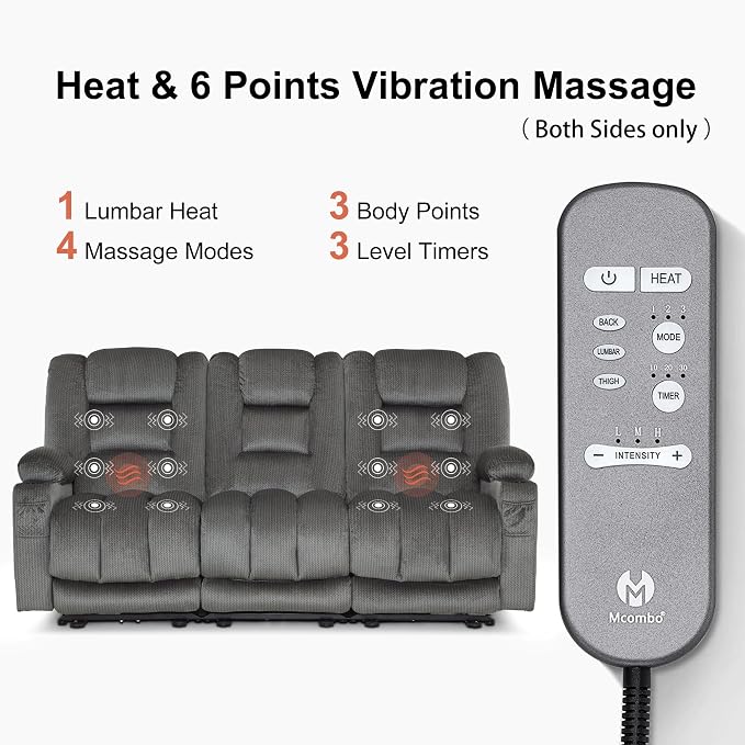 MCombo Zero Gravity Power Reclining Sofa - Image 7
