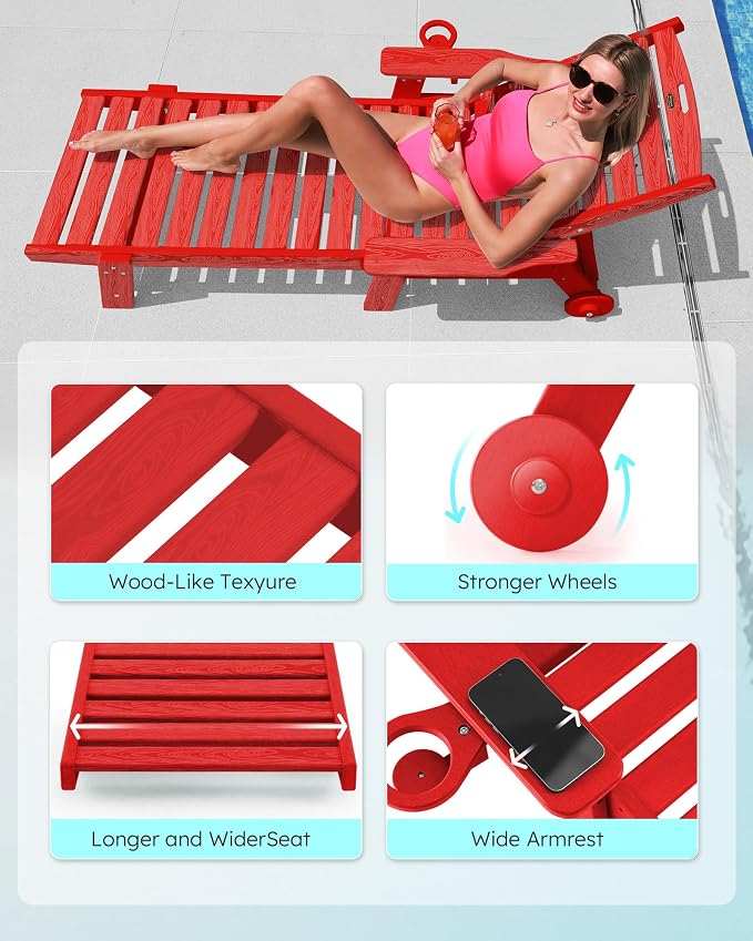 Patio Chaise Lounge Chair Outdoor - Image 5