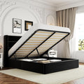 Allewie Full Size Velvet Lift Up Storage Bed, Modern Wingback Headboard by Allewie