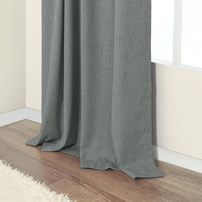 Dark Grey Thermal Curtains 54 Inch Length - Image 8