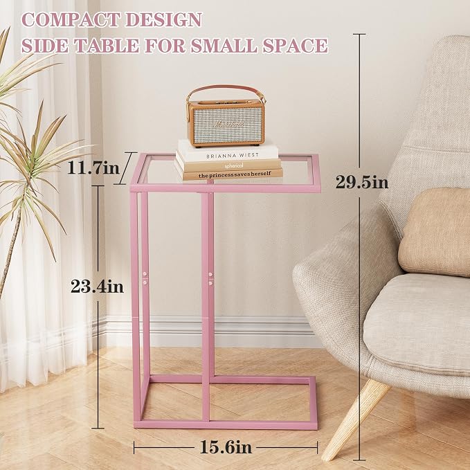 C Shaped End Table, Side End Tables - Image 3