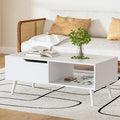 DIYART White Coffee Table, Mid Century Modern Coffee Table by DIYART