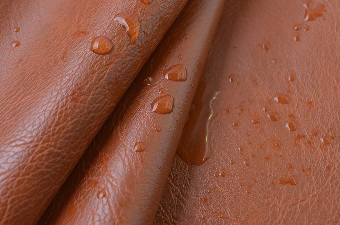 Wento Thick Faux Leather Fabric Soft Skin Grain PU Leather - Image 4