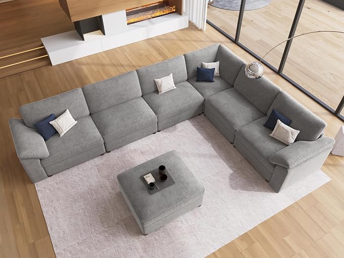 EASE MOOSE Oversized Sectional Modular Sofa, Modern Comfort L Shape Sectional - Image 5