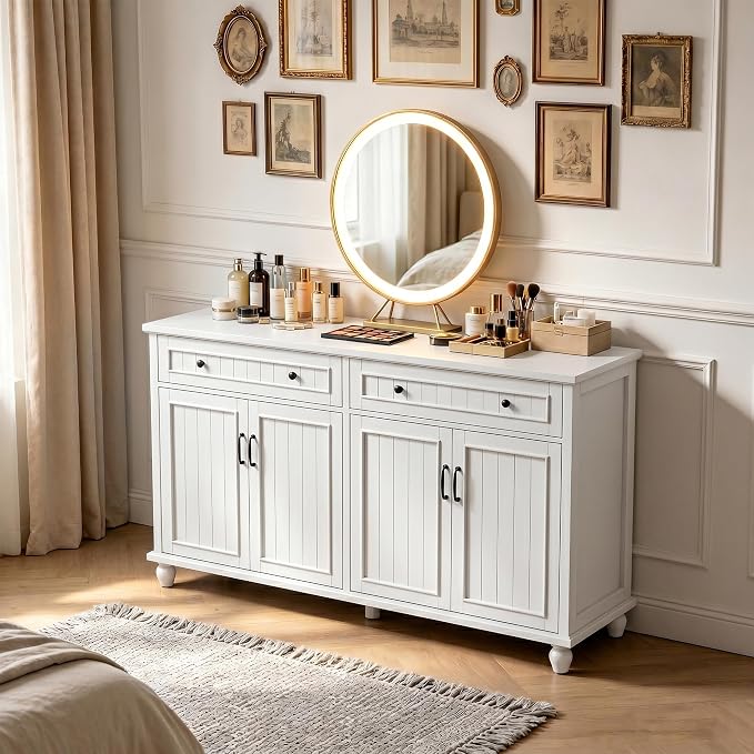 Scurrty Sideboard Buffet Cabinet, Vintage Coffee Bar Cabinets - Image 8