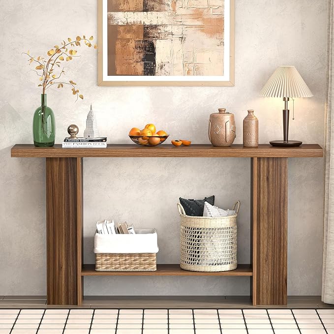 FOLUBAN Entryway Table, Modern Wood Console Table - Image 7