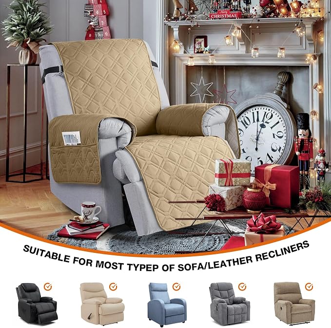 VANSOFY 100% Waterproof Recliner Chair Covers, Recliner Cover Non-Slip Dog - Image 3