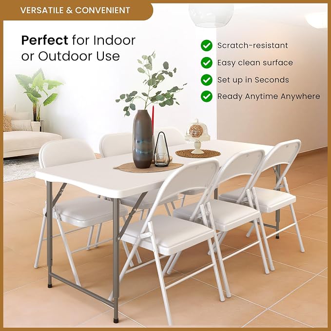 5.5 Feet ADJUSTABLE Foldable Table - Image 7