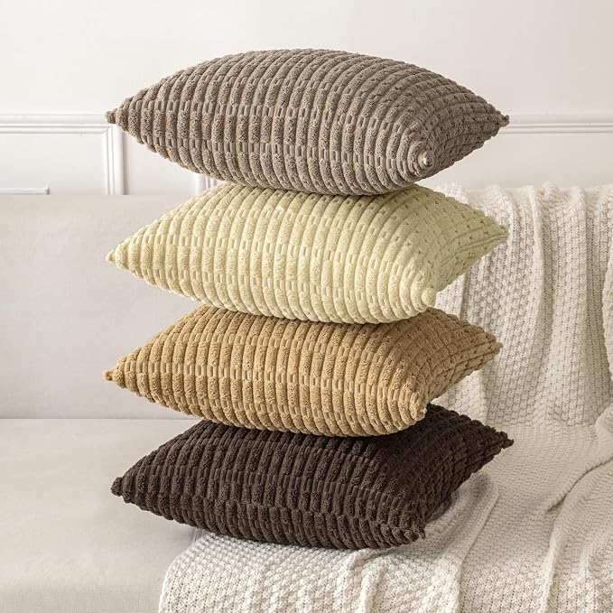 MIULEE Pack of 2 Corduroy Decorative Lumbar Throw Pillow Covers 20x12 Inch Soft - Image 8