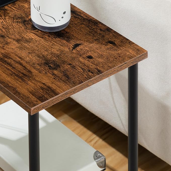 HOOBRO Side Table with Charging Station, Small End Table with USB Port and - Image 9