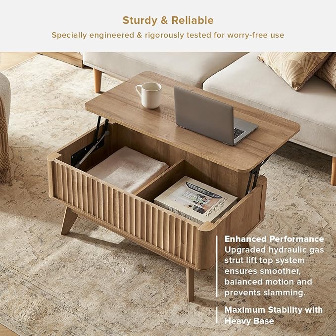 mopio Brooklyn Coffee Table, Lift Top Coffee Tables - Image 7