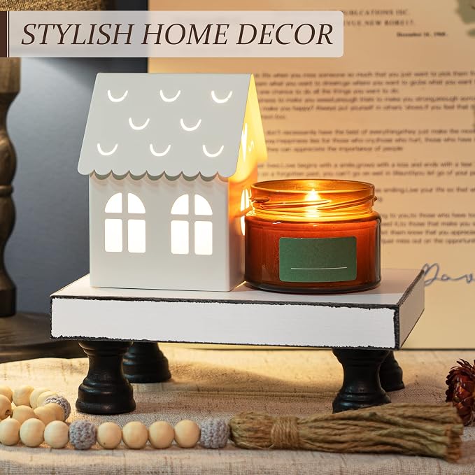 EOSAHR Decorative Wooden Riser for Display : Farmhouse Pedestal Stand for Retro - Image 4