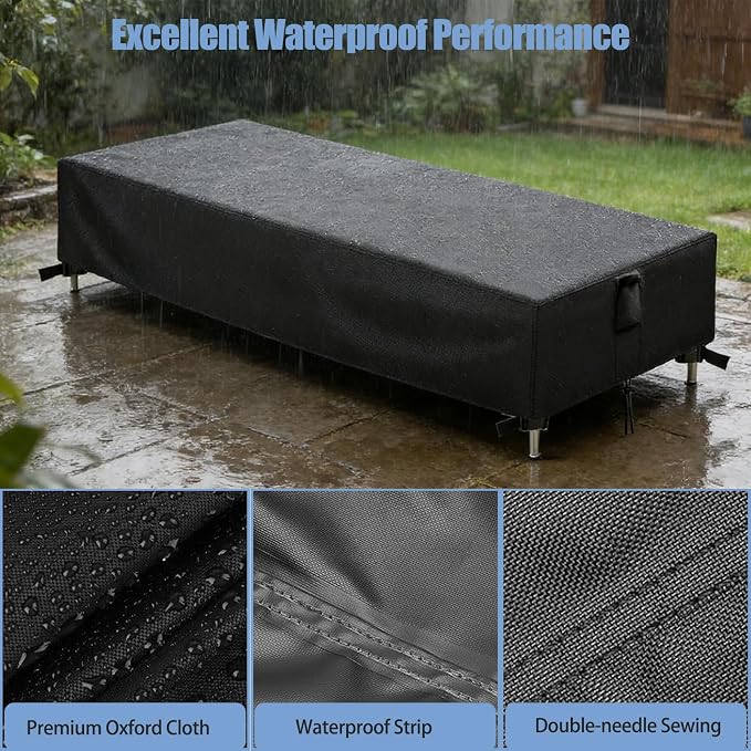 Chaise Lounge Covers, 1 Pack Waterproof Outdoor Lounge Chair Covers - Image 5