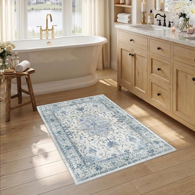 RELEANY Area Rugs 2'6"x4' Kitchen Rugs Entry Rug Small Rugs by RELEANY