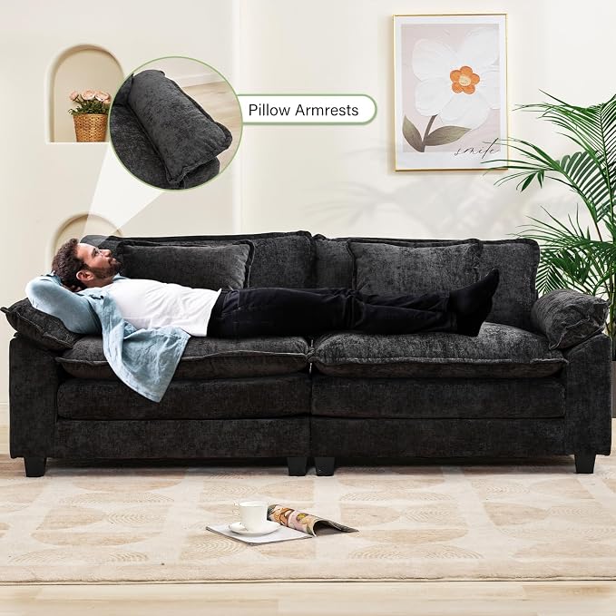 Oprisen 86" Modular Sectional Sofa, Comfy Cloud Couch Sectional Sofa - Image 5