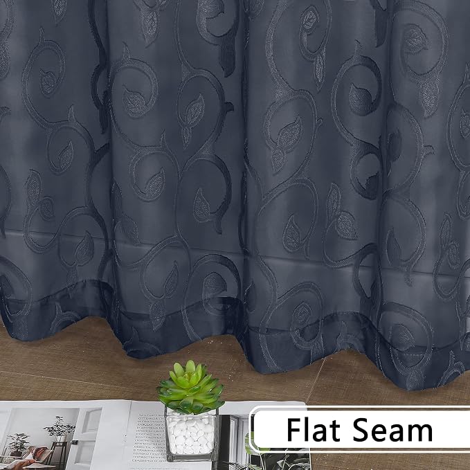 OWENIE Furman Sheer Curtains 63 inch Length - Image 7