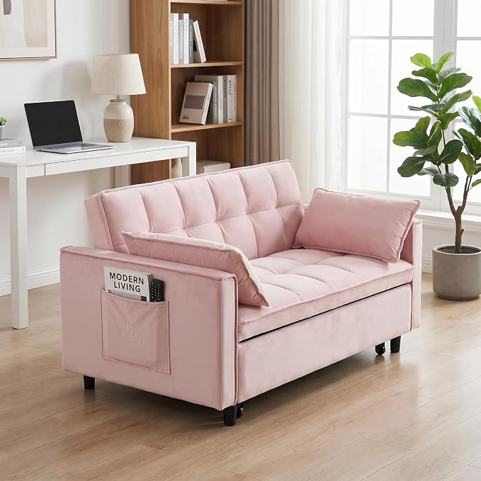 3 in 1 Convertible Sofa Bed, Loveseat Sleeper Sofa - Image 3