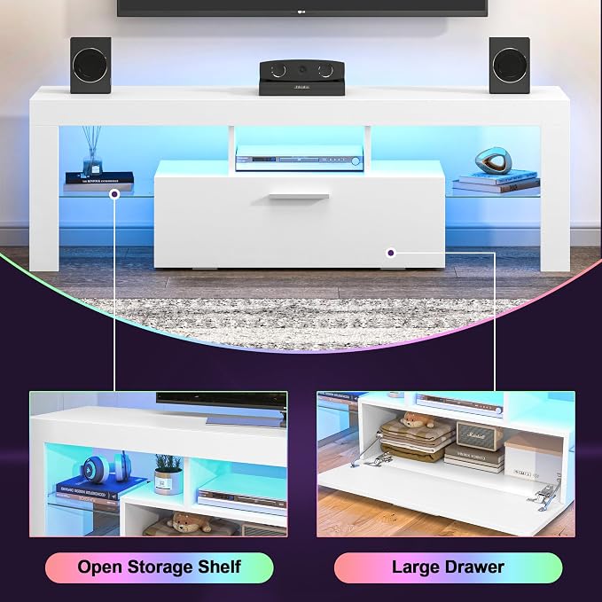 Clikuutory Modern Lighting 51 inch TV Stand - Image 4