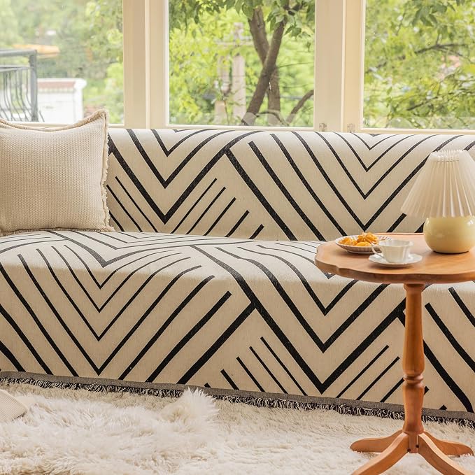 VClife Boho Sofa Cover Thick Chenille Couch Cover - Image 8