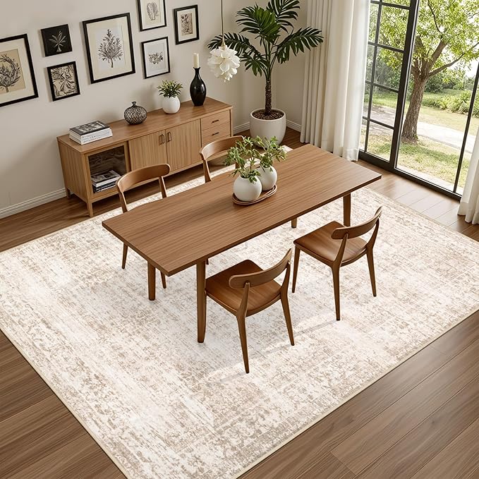 5x7 Area Rugs Living Room Rug: Washable Vintage Boho Rug No Slip Stain - Image 5