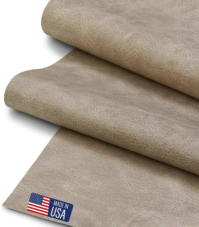 Faux Leather Fabric, Thick Durable Synthetic Repholstery Leather Vinyl by SARANDAVE