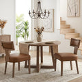 HNY Mid Century Modern Dining Chairs Set of 2, Farmhouse PU Leather Upholstered by HNY