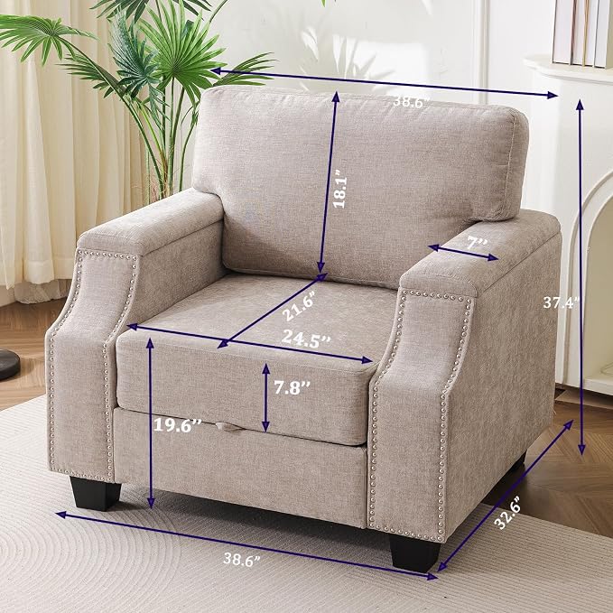 Oversized Accent Chair Set of 2 - Image 2