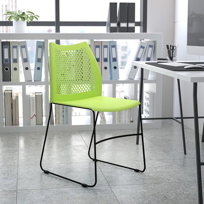 Flash Furniture HERCULES Series 661 lb. Capacity Green Stack Chair by FlashFurniture