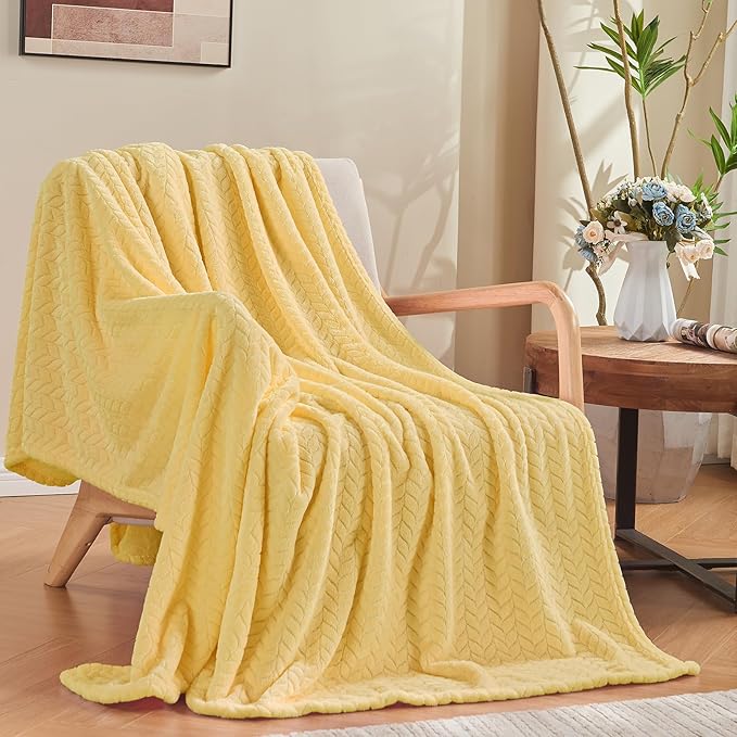 inhand Champagne Gold Fleece Throw Blanket by inhand