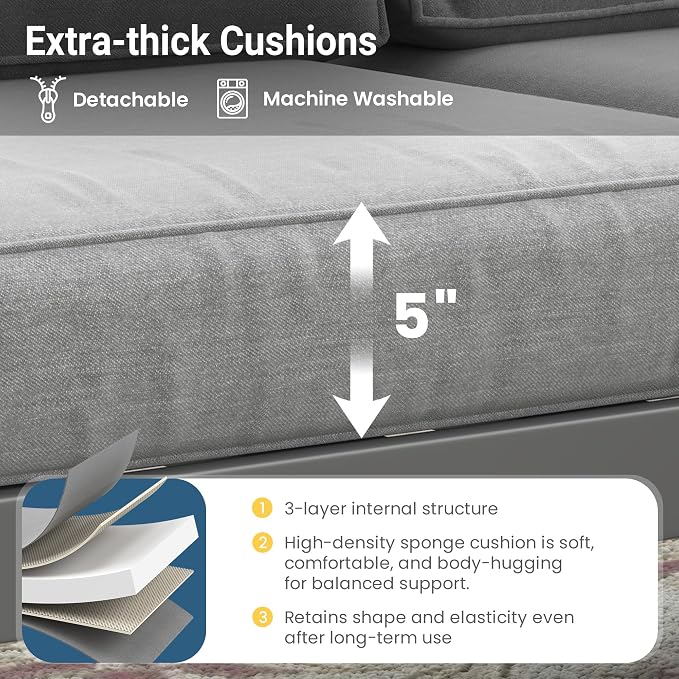 Wisteria Lane Metal Patio Furniture Sofa, All-Weather Outdoor Couch - Image 4